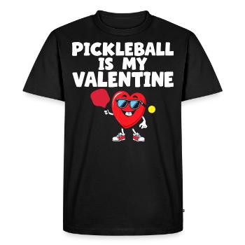 Pickleball Is My Valentine Gift - T-shirt Premium bio Homme - noir - Devant - Nico (187cm)