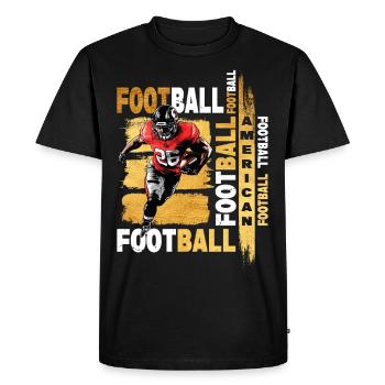 Joueur de football américain USA America Sports Gold - T-shirt Premium bio Homme - noir - Devant - Nico (187cm)