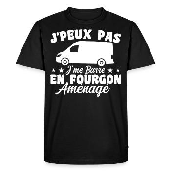 I can't I leave in a converted van - Men's Premium Organic T-Shirt - black - Front - Nico (187cm)