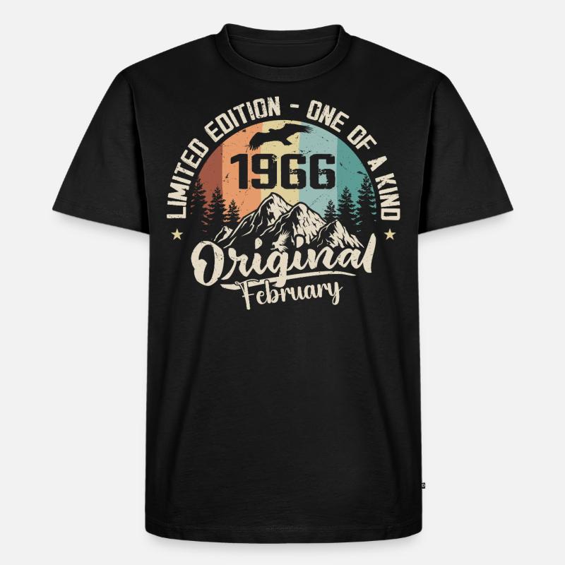 Februar 1966 - Februar 1966 Geschenk - Männer Premium Bio T-Shirt - Schwarz