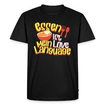 Food is My Love Language Design - Men's Premium Organic T-Shirt - black - Front - Nico (187cm)
