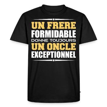 un Oncle exceptionnel cadeau pour Frère - T-shirt Premium bio Homme - noir - Devant - Nico (187cm)