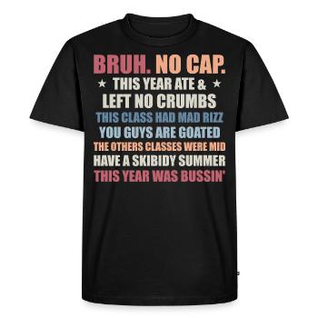 Gen A Slang Teachers Happy Last Day of School 2025 - T-shirt Premium bio Homme - noir - Devant - Nico (187cm)