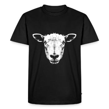Sheep / Lamb / Head - Men's Premium Organic T-Shirt - black - Front - Nico (187cm)