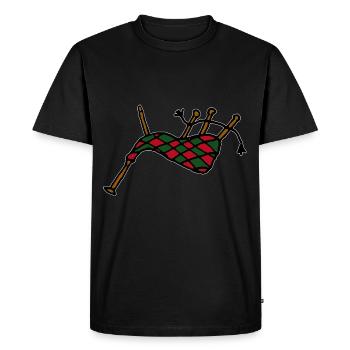 Cornemuse Écosse Musique - T-shirt Premium bio Homme - noir - Devant - Nico (187cm)