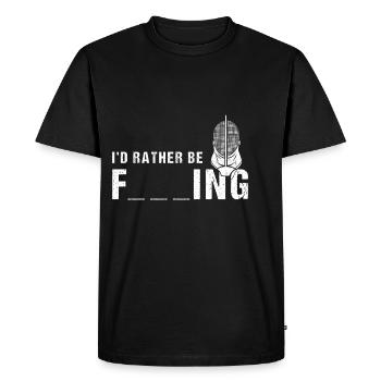Sport d'escrime Dire drôle pour un tireur - T-shirt Premium bio Homme - noir - Devant - Nico (187cm)