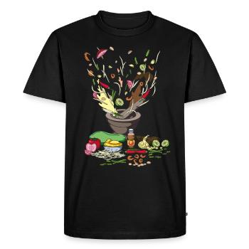 Papaya Salat Thai Food Market Thailand - Männer Premium Bio T-Shirt - Schwarz - Vorne - Nico (187cm)
