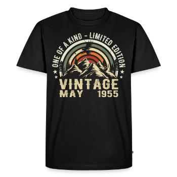 May 1955 - May 1955 - Men's Premium Organic T-Shirt - black - Front - Nico (187cm)