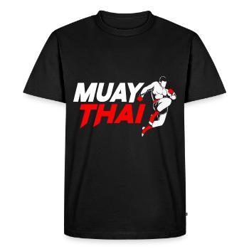 Muay Thai Boxing Kickboxing Kickboxer Kickboxen - Men's Premium Organic T-Shirt - black - Front - Nico (187cm)
