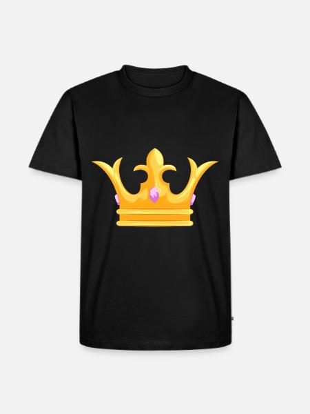 Crown - Krone - Männer Premium Bio T-Shirt - Schwarz