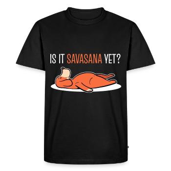 Savasana Méditation Méditer Yoga Yogi - T-shirt Premium bio Homme - noir - Devant - Nico (187cm)