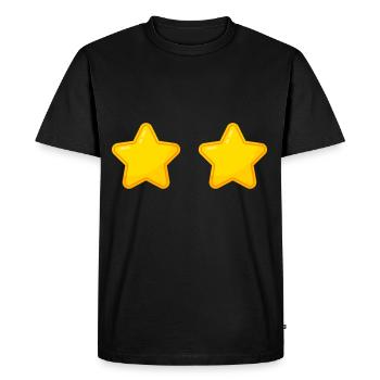 Symbole à deux étoiles 2 - T-shirt Premium bio Homme - noir - Devant - Nico (187cm)