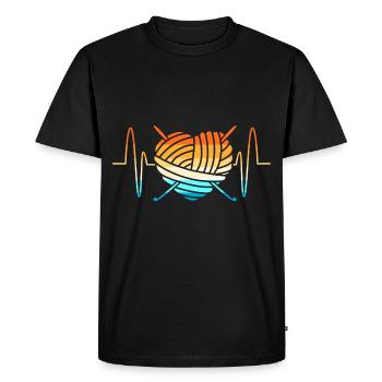 Tailor Thread Sewing Yarn Needle Crochet Wool - Men's Premium Organic T-Shirt - black - Front - Nico (187cm)