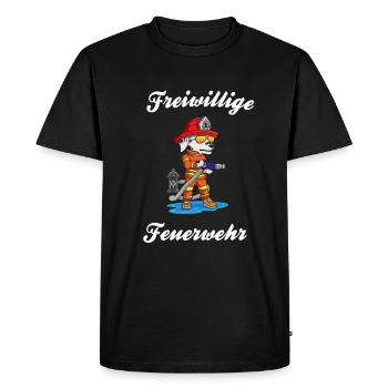 Volontaire pompier chien cadeau - T-shirt Premium bio Homme - noir - Devant - Nico (187cm)