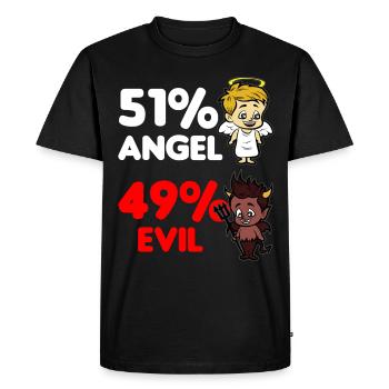 Les anges et les diables anges de la relation - T-shirt Premium bio Homme - noir - Devant - Nico (187cm)