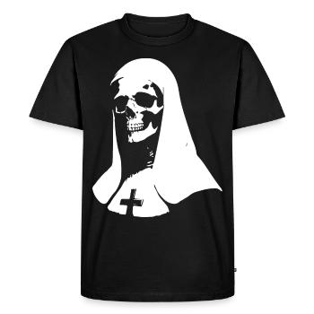 T-shirts à thème de nonne satanique, occulte et sombre - T-shirt Premium bio Homme - noir - Devant - Nico (187cm)