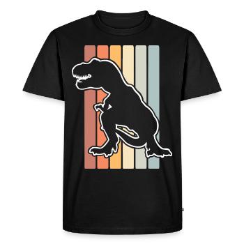 T Rex - T-shirt Premium bio Homme - noir - Devant - Nico (187cm)