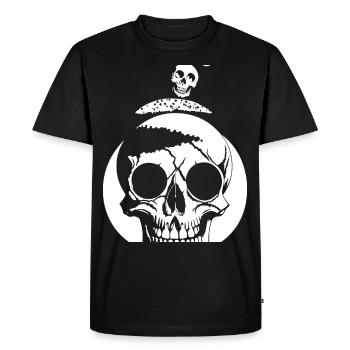 Horreur Crâne Crâne Art Crâne Gothique Heavy Metal - T-shirt Premium bio Homme - noir - Devant - Nico (187cm)