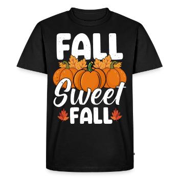 Automne - T-shirt Premium bio Homme - noir - Devant - Nico (187cm)