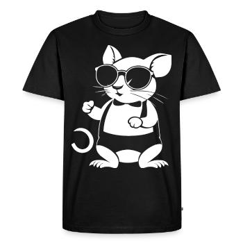 Drôle de rat de compagnie avec des lunettes de soleil fantaisie rats - T-shirt Premium bio Homme - noir - Devant - Nico (187cm)