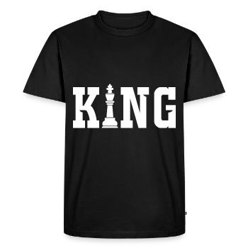 Chess King Chess Board - Men's Premium Organic T-Shirt - black - Front - Nico (187cm)