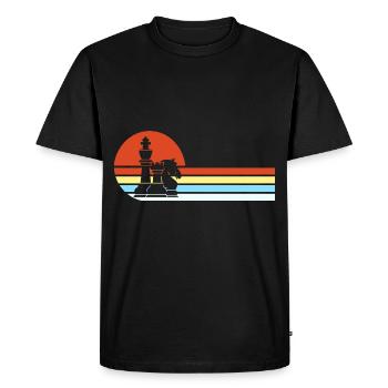chess - Men's Premium Organic T-Shirt - black - Front - Nico (187cm)