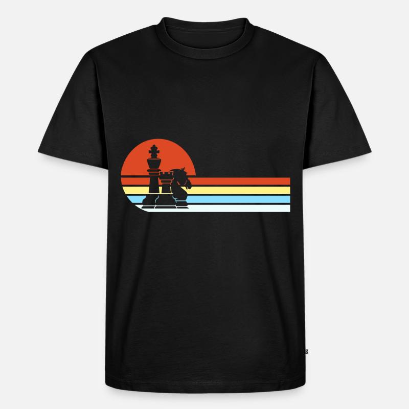 Schach - Männer Premium Bio T-Shirt - Schwarz