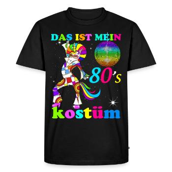 Einhorn Party 80er Jahre - T-shirt Premium bio Homme - noir - Devant - Nico (187cm)