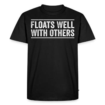 Summer River Floats Well With Others Float Trip - T-shirt Premium bio Homme - noir - Devant - Nico (187cm)