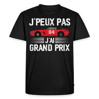 Je peux pas j ai grand prix - T-shirt Premium bio Homme - noir - Devant - Nico (187cm)