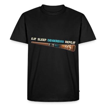 Eat Sleep Didgeridoo Repeat - Men's Premium Organic T-Shirt - black - Front - Nico (187cm)