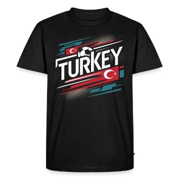 Turkey Gift Turkey Football Soccer Europe Turk - Men's Premium Organic T-Shirt - black - Front - Nico (187cm)