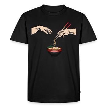 Soupe Ramen Japon Anime Nouilles Ramen - T-shirt Premium bio Homme - noir - Devant - Nico (187cm)