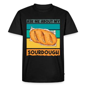 Sourdough Starter - Bread Baker - Men's Premium Organic T-Shirt - black - Front - Nico (187cm)