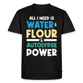 Drôle de cuisson du pain - T-shirt Premium bio Homme - noir - Devant - Nico (187cm)