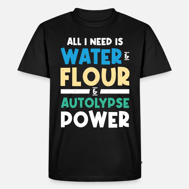 Funny Bread Baking - Men's Premium Organic T-Shirt - black