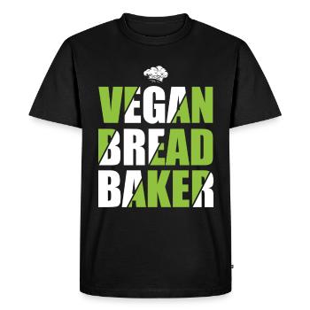 Vegan Bread Baker - Men's Premium Organic T-Shirt - black - Front - Nico (187cm)