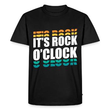 It's Rock O'Clock - Geologist - Men's Premium Organic T-Shirt - black - Front - Nico (187cm)
