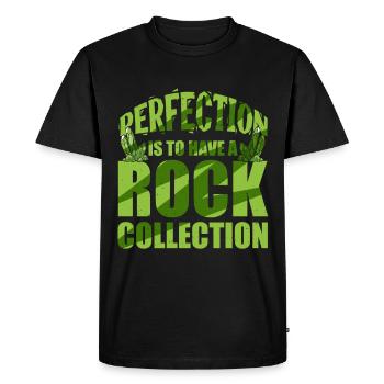 Perfection Is To Have A Rock Collection - Men's Premium Organic T-Shirt - black - Front - Nico (187cm)