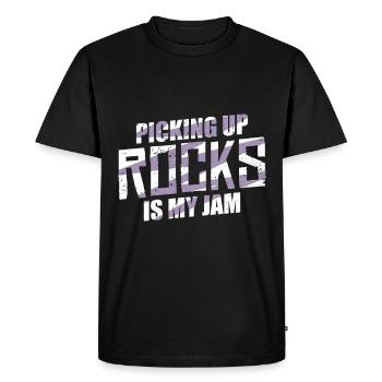 Picking Up Rocks Is My Jam | Rock Collector - Men's Premium Organic T-Shirt - black - Front - Nico (187cm)