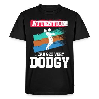 Attention Je peux devenir très louche - Dodgeball - T-shirt Premium bio Homme - noir - Devant - Nico (187cm)