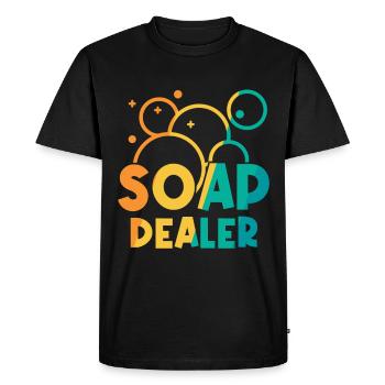 Soap Dealer - Soap Making - Men's Premium Organic T-Shirt - black - Front - Nico (187cm)