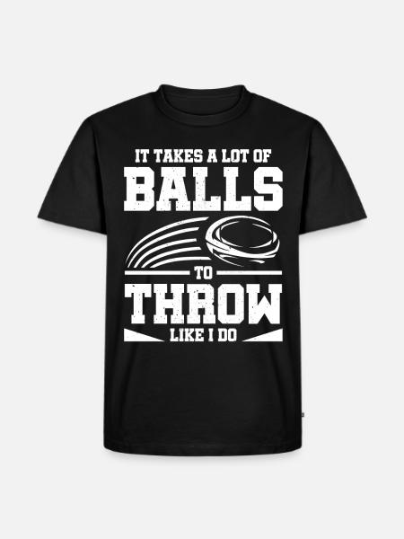 Funny Dodgeball - Männer Premium Bio T-Shirt - Schwarz