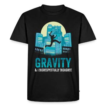 Parkour Design pour Freerunner | Freerunning - T-shirt Premium bio Homme - noir - Devant - Nico (187cm)