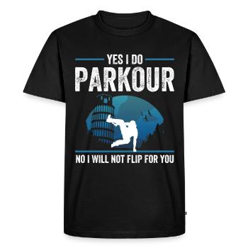 Parkour Design pour Freerunner | Freerunning - T-shirt Premium bio Homme - noir - Devant - Nico (187cm)