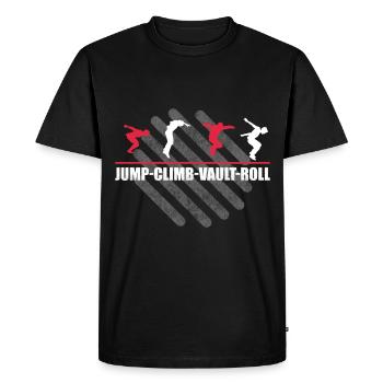Parkour Design pour Freerunner | Freerunning - T-shirt Premium bio Homme - noir - Devant - Nico (187cm)