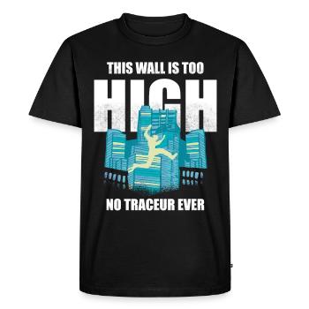 Parkour Design pour Freerunner | Freerunning - T-shirt Premium bio Homme - noir - Devant - Nico (187cm)