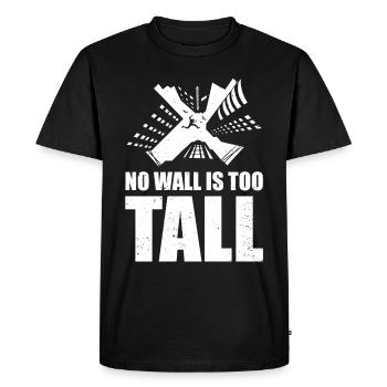 Parkour Design For Freerunner | Freerunning - Men's Premium Organic T-Shirt - black - Front - Nico (187cm)
