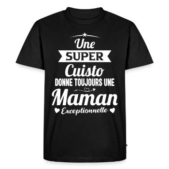 Cuisto cuisinière cadeau drôle maman - T-shirt Premium bio Homme - noir - Devant - Nico (187cm)