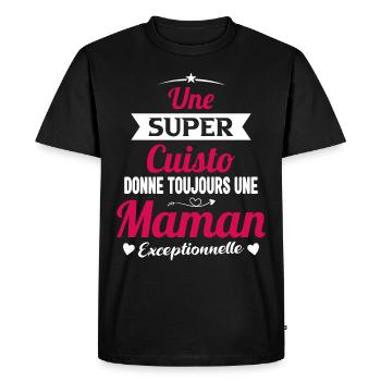 Cuisto cuisinière cadeau drôle maman - T-shirt Premium bio Homme - noir - Devant - Nico (187cm)